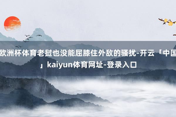 欧洲杯体育老挝也没能屈膝住外敌的骚扰-开云「中国」kaiyun体育网址-登录入口